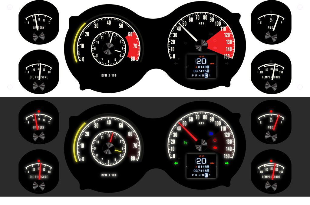 Exclusive gauge design by Dakota Digital